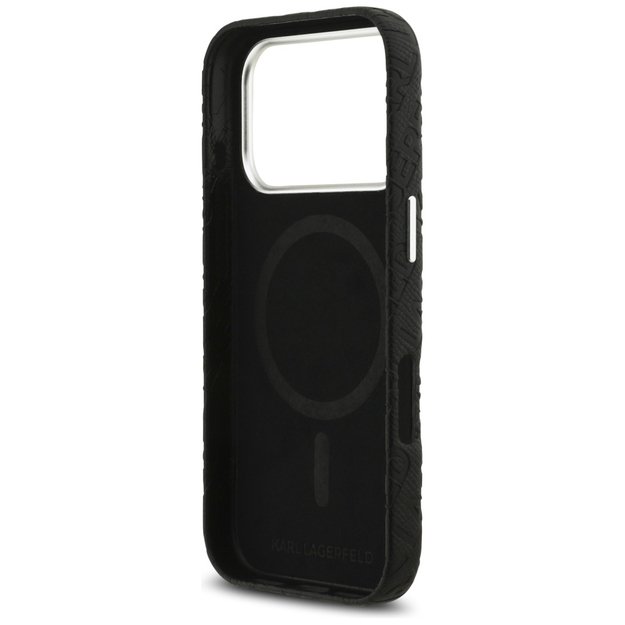 Karl Lagerfeld FW Stamped Karl MagSafe Case for iPhone 17 Pro - Black 6
