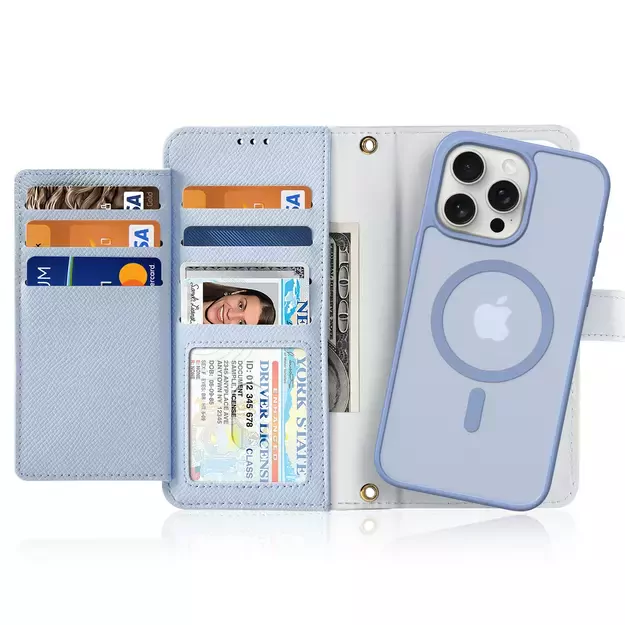 Dux Ducis Lawa Leather Case for iPhone 15 - Blue 1