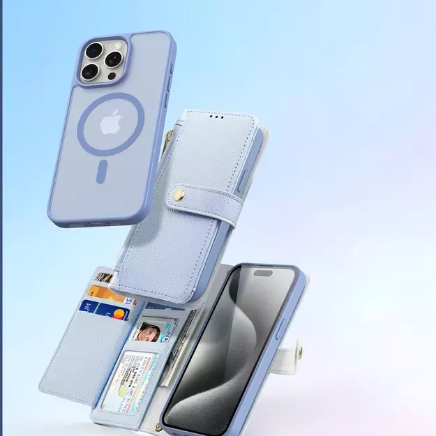 Dux Ducis Lawa Leather Case for iPhone 15 - Blue 3