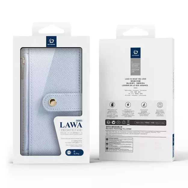 Dux Ducis Lawa Leather Case for iPhone 15 - Blue 12