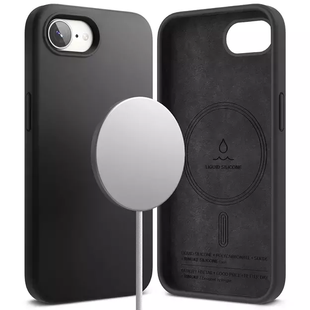 Ringke Silicone Magsafe iPhone 16e Case - Black 8