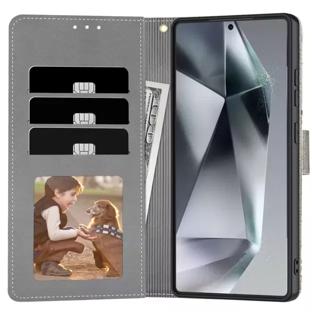 Tech-Protect Wallet Case for Samsung Galaxy A56 5G - White Daisies 1