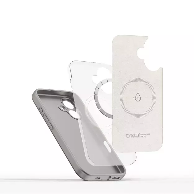 Tech-Protect Liquid Silicone MagSafe iPhone 16e Case - Gray 5