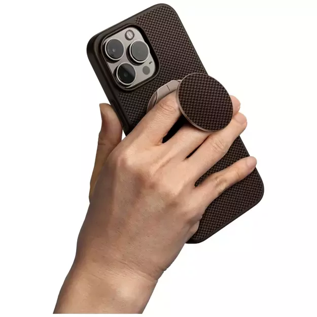 Uniq Keva Air Magclick Charging GripFit Case for iPhone 16 Pro - Brown 4