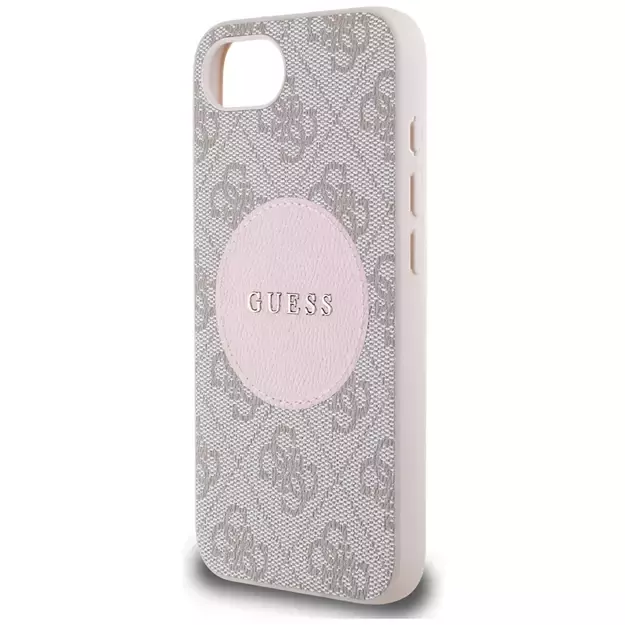 Guess 4G Circle Classic Logo MagSafe case for iPhone 16e - pink 5