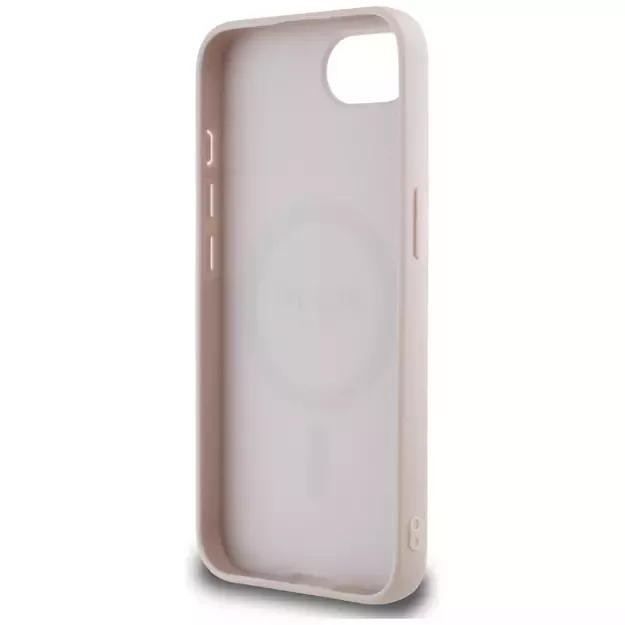 Guess 4G Circle Classic Logo MagSafe case for iPhone 16e - pink 6