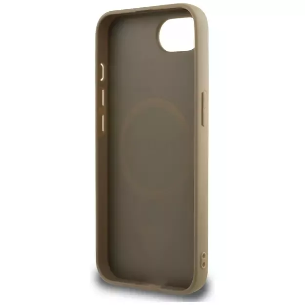 Guess Grained Triangle MagSafe case for iPhone 16e - brown 6