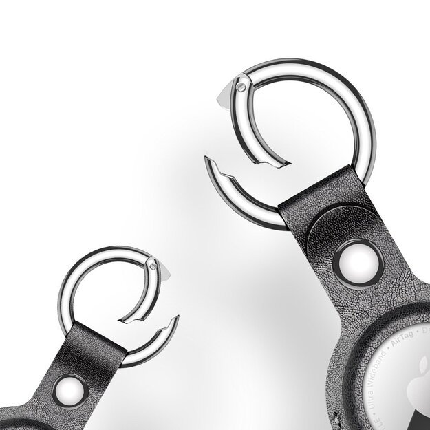 Dux Ducis 4pcs set Silicone flexible cover keychain loop case for Apple AirTag (Black / Green / Pink / Blue) 19