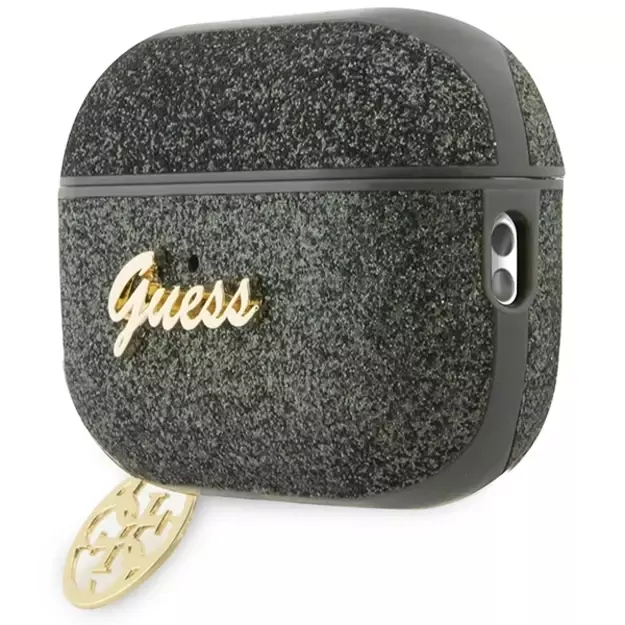 Guess GUAP2GLGSHA AirPods Pro 2 cover green/kaki Glitter Flake 4G Charm 2