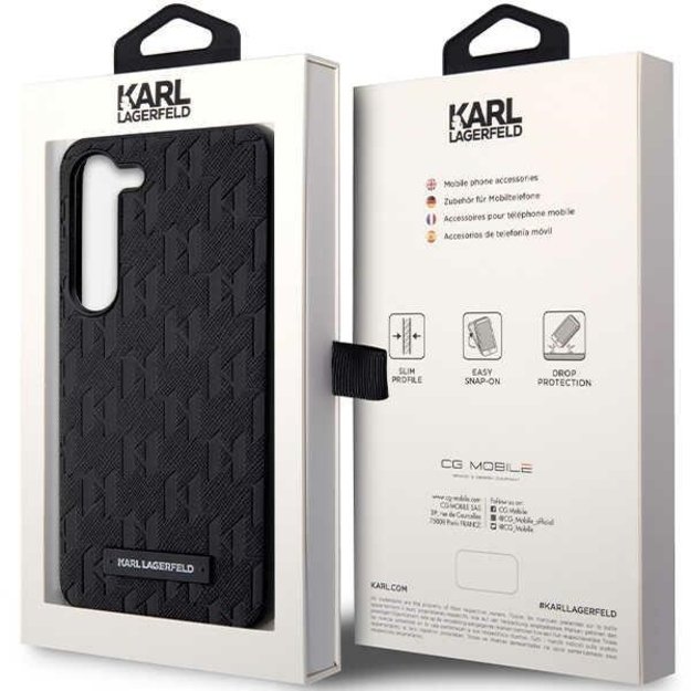 Karl Lagerfeld KLHCS23SSAKLHPK S23 S911 hardcase black/black Saffiano Mono Metal Logo 7