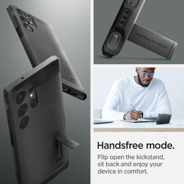 Spigen Tough Armor Case for Samsung Galaxy S23 Ultra - Black 45