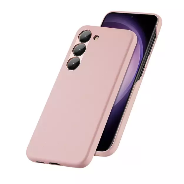 Dux Ducis Grit case for Samsung Galaxy S23+ elegant case made of artificial leather pink 1