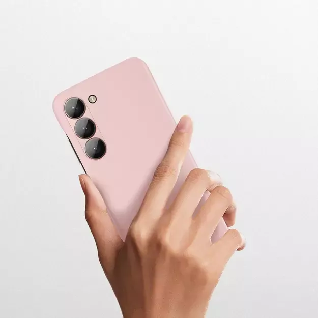 Dux Ducis Grit case for Samsung Galaxy S23+ elegant case made of artificial leather pink 2