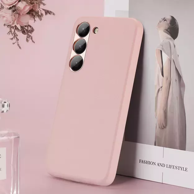 Dux Ducis Grit case for Samsung Galaxy S23+ elegant case made of artificial leather pink 9