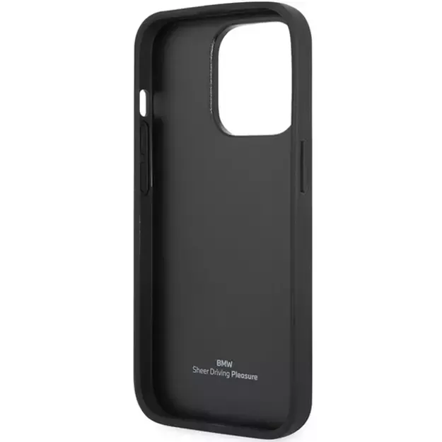 Case BMW BMHCP14L22RQDK iPhone 14 Pro 6.1&quot  black/black Leather Quilted 6