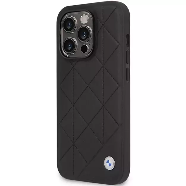 Case BMW BMHCP14L22RQDK iPhone 14 Pro 6.1&quot  black/black Leather Quilted 1