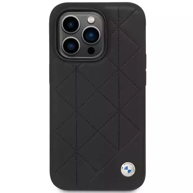 Case BMW BMHCP14L22RQDK iPhone 14 Pro 6.1&quot  black/black Leather Quilted 2