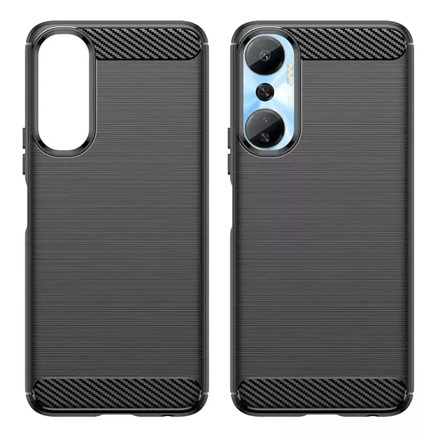 Carbon Case case for Infinix Hot 20 flexible silicone carbon cover black 7