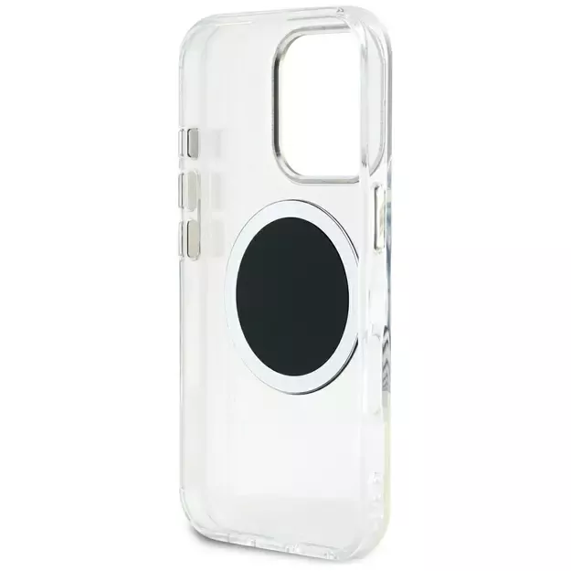 Guess IML Metal Colored Circle Classic Logo MagSafe Case for iPhone 16 Pro Max - Black 6