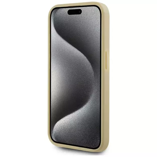 Karl Lagerfeld Wrinkled Metal Signature iPhone 15 Pro Case - Gold 4
