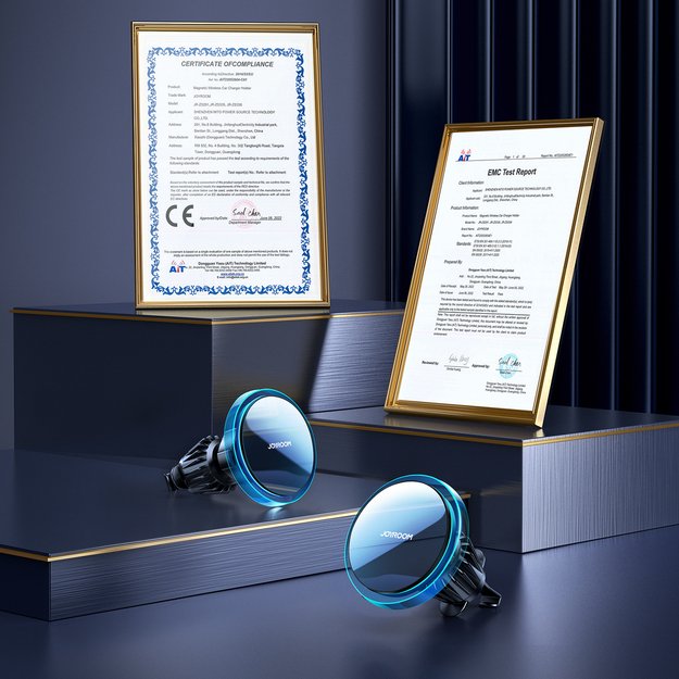 Joyroom car phone holder with 15W Qi inductive charger (MagSafe compatible) for air vent, silver (JR-ZS291) 18