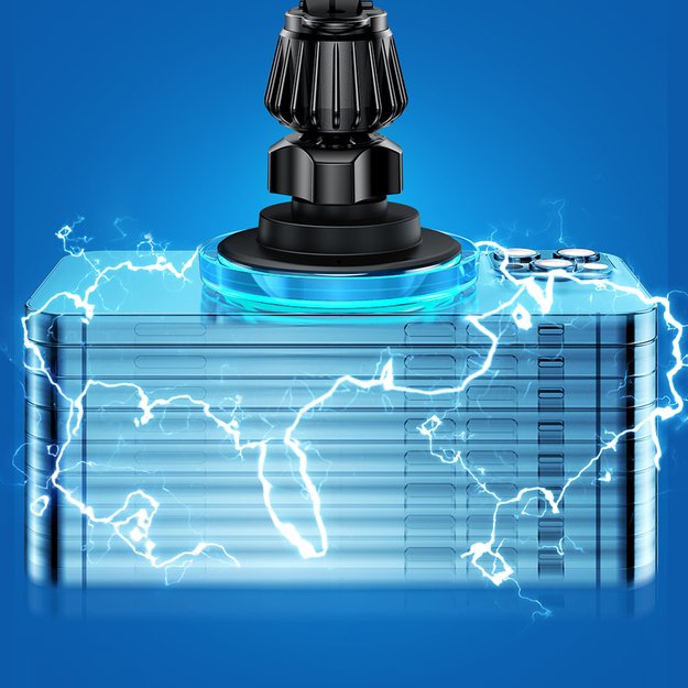 Joyroom car phone holder with 15W Qi inductive charger (MagSafe compatible) for air vent, silver (JR-ZS291) 15