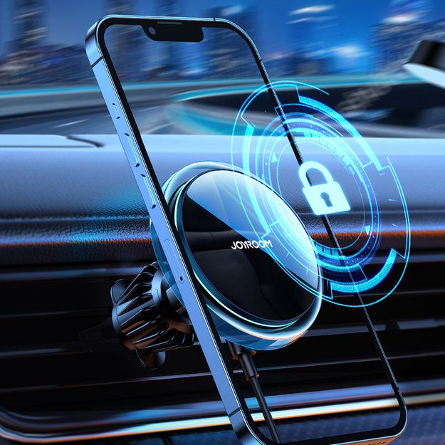 Joyroom car phone holder with 15W Qi inductive charger (MagSafe compatible) for air vent, silver (JR-ZS291) 3