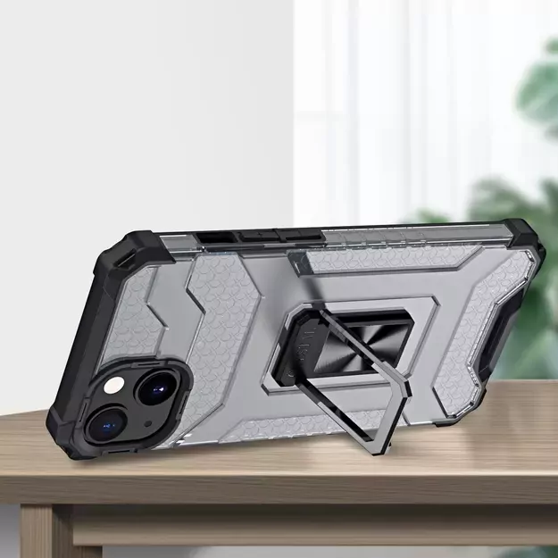 Crystal Ring Case Kickstand Tough Rugged Cover for iPhone 13 black 8