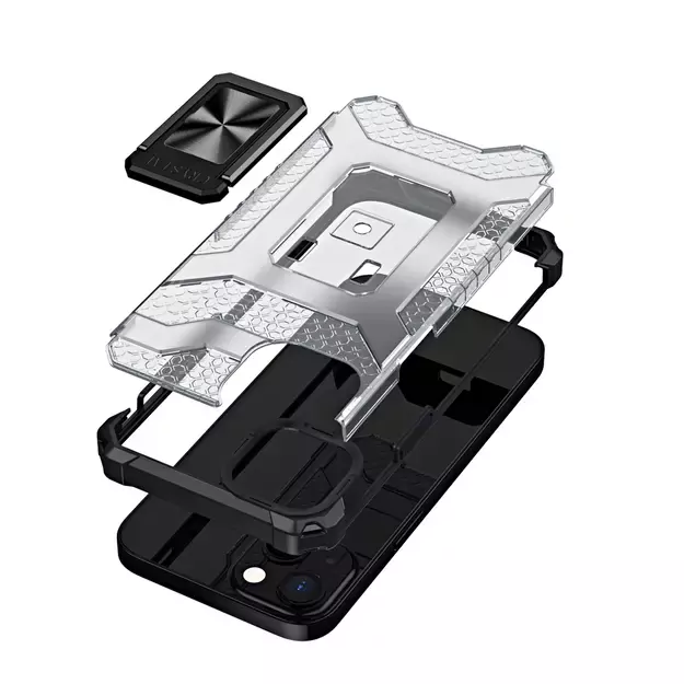 Crystal Ring Case Kickstand Tough Rugged Cover for iPhone 13 black 7