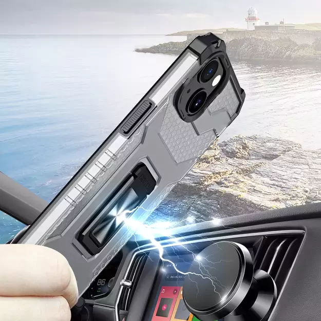 Crystal Ring Case Kickstand Tough Rugged Cover for iPhone 13 black 10