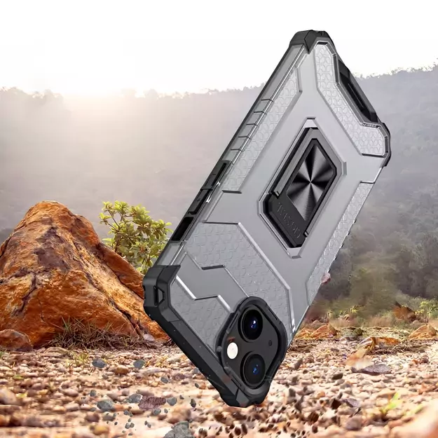 Crystal Ring Case Kickstand Tough Rugged Cover for iPhone 13 black 9