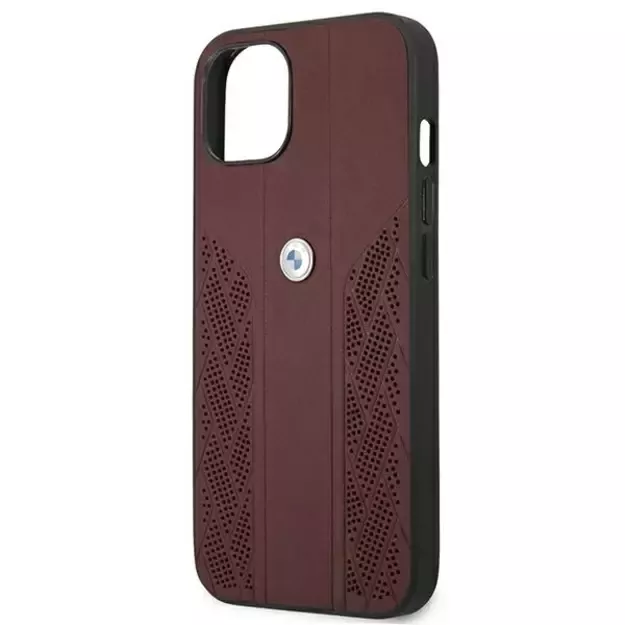 Etui BMW BMHCP13MRSPPR iPhone 13 6,1  czerwony/red hardcase Leather Curve Perforate 10