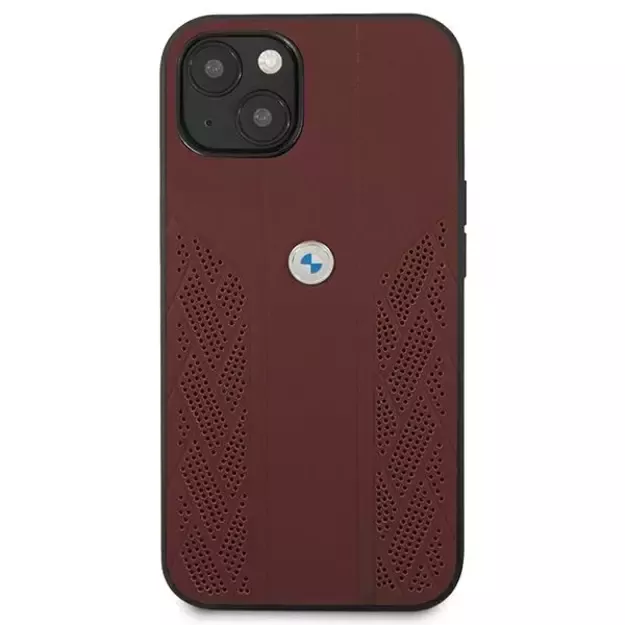Etui BMW BMHCP13MRSPPR iPhone 13 6,1  czerwony/red hardcase Leather Curve Perforate 7