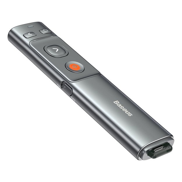 Baseus Orange Dot Wireless Laser Pointer for Presentations - Gray (Battery Not Included)