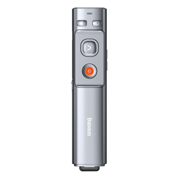 Baseus Orange Dot Wireless Laser Pointer for Presentations - Gray (Battery Not Included) 2