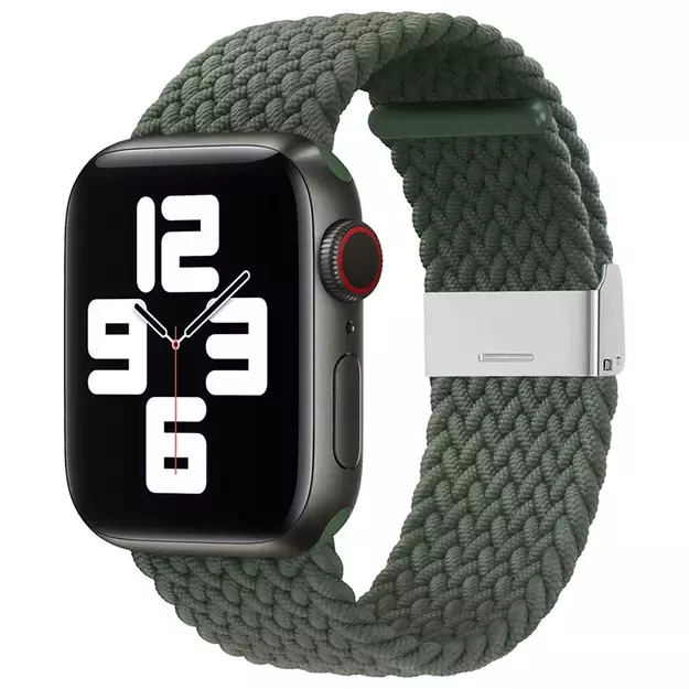 Braided Fabric Bracelet Strap Fabric Band for Apple Watch 38 / 40 / 41 mm - Green