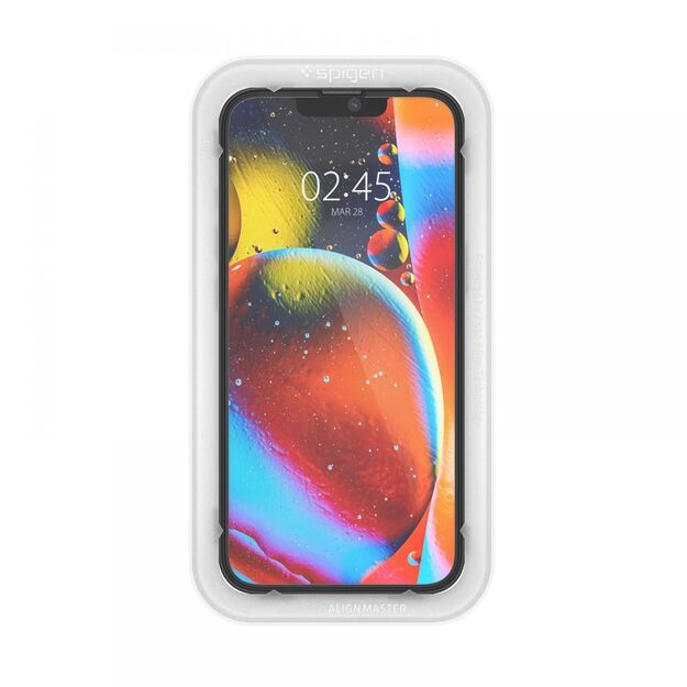 Spigen ALM Glass FC Tempered Glass for iPhone 13 / 13 Pro / 14 - Black 10