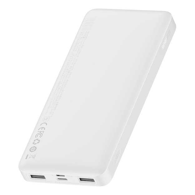 Baseus Bipow powerbank with display 10000mAh 15W white (Overseas Edition) + USB-A - Micro USB cable 0.25m white (PPBD050002) 5
