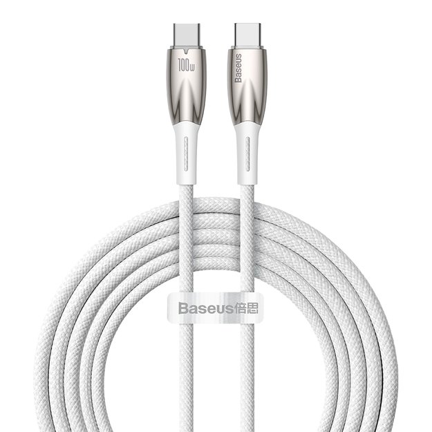 Baseus CADH000802 USB-C - USB-C PD cable 100W 5A 480Mb/s 2m - white