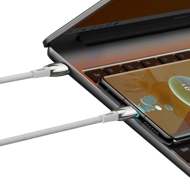 Baseus CADH000802 USB-C - USB-C PD cable 100W 5A 480Mb/s 2m - white 3