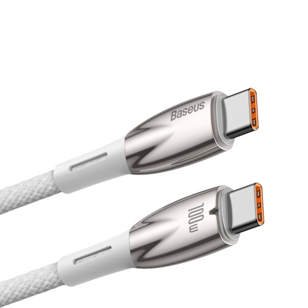 Baseus CADH000802 USB-C - USB-C PD cable 100W 5A 480Mb/s 2m - white 1