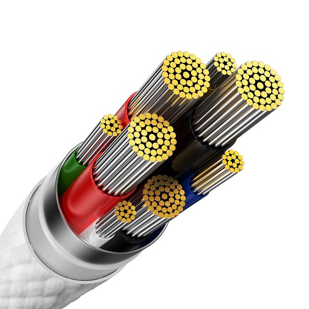 Baseus CADH000802 USB-C - USB-C PD cable 100W 5A 480Mb/s 2m - white 6