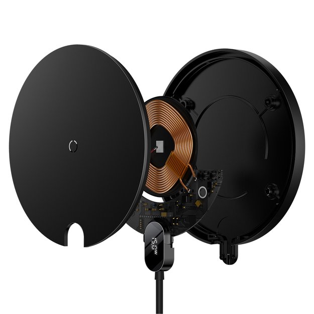 Baseus Digital LED Display Gen 2 BS-W526 inductive charger 15W - black 3