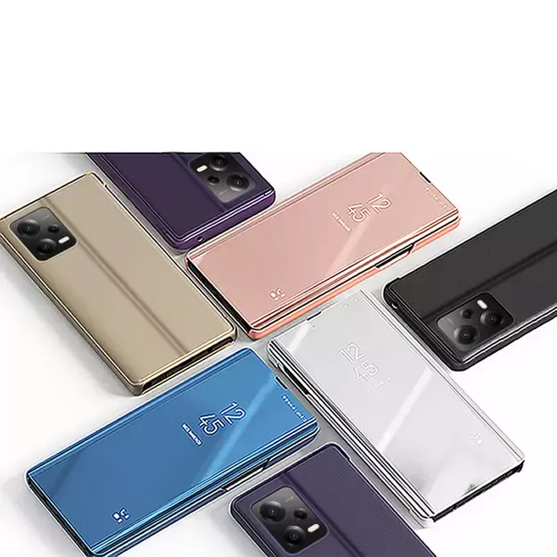 Clear View Case for Xiaomi Redmi Note 12 5G / Poco X5 5G cover with flip cover blue 3