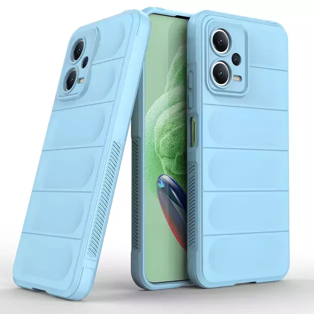Magic Shield Case Cover for Xiaomi Redmi Note 12 5G / Poco X5 5G Flexible Armor Cover Light Blue 23