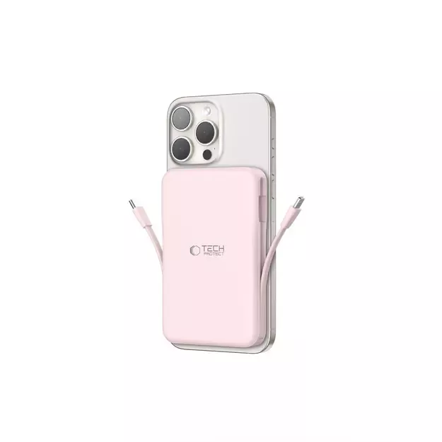 Powerbank Tech-Protect PB31 LifeMag MagSafe 10000 mAh - pink 1