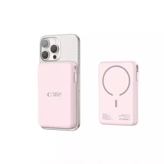 Powerbank Tech-Protect PB31 LifeMag MagSafe 10000 mAh - pink 7