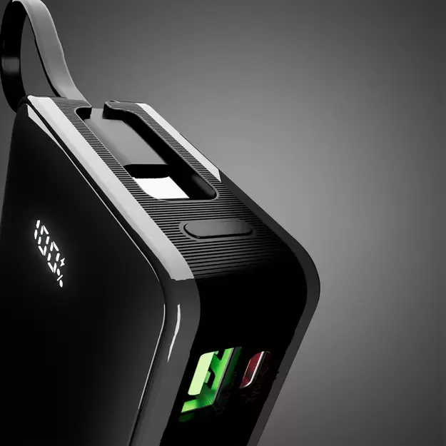 Powerbank SBS 20000 mAh 20W with built-in USB-C cable and digital display - black 8