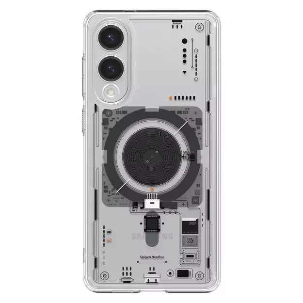 Spigen Ultra Hybrid Mag Case with MagSafe for Samsung Galaxy S25 Edge with Print - Transparent 1