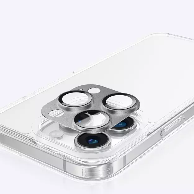 AmazingThing Aviation-Grade Alloy Tempered Glass Lens for iPhone 16 Pro / 16 Pro Max Camera Lens - Gray 11